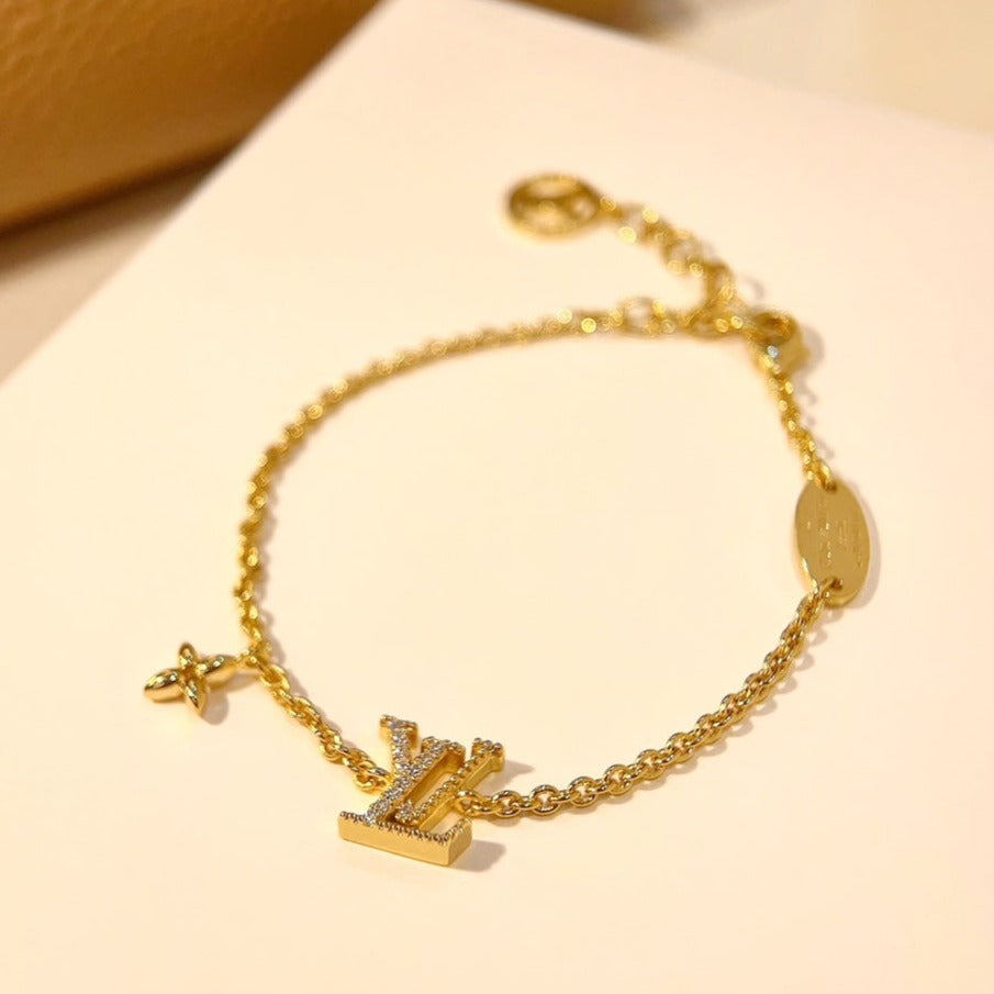 [Topon Jewelry]LOGO STAR MOTIF GOLD BRACELET