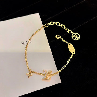 [Topon Jewelry]LOGO STAR MOTIF GOLD BRACELET