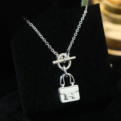 [Topon Jewelry]POP H PEDANT SILVER NECKLACE