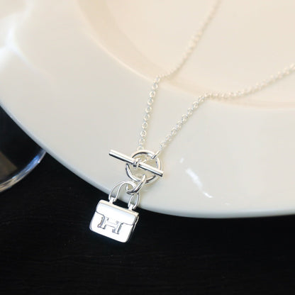 [Topon Jewelry]POP H PEDANT SILVER NECKLACE