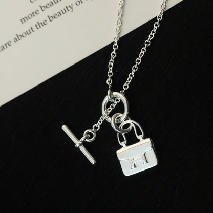 [Topon Jewelry]POP H PEDANT SILVER NECKLACE