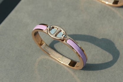 [Topon Jewelry]CLIC CHAINE PINK GOLD BRACELET