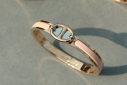 [Topon Jewelry]CLIC CHAINE PINK GOLD BRACELET