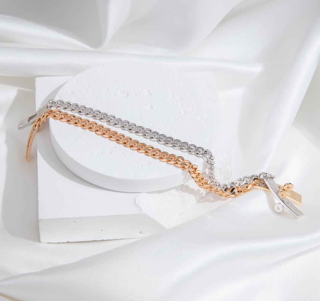 [Topon Jewelry]KELLY CHAIN SILVER DIAMOND BRACELET