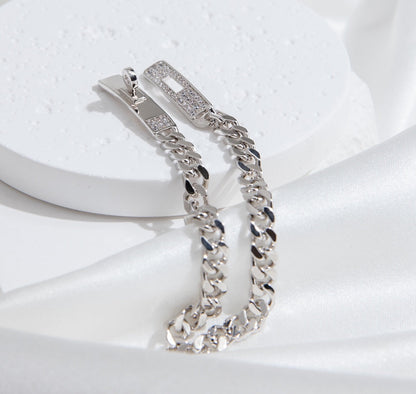 [Topon Jewelry]KELLY CHAIN SILVER DIAMOND BRACELET