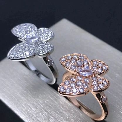 [Topon Jewelry]BUTTERFLY PINK GOLD DIAMOND RING