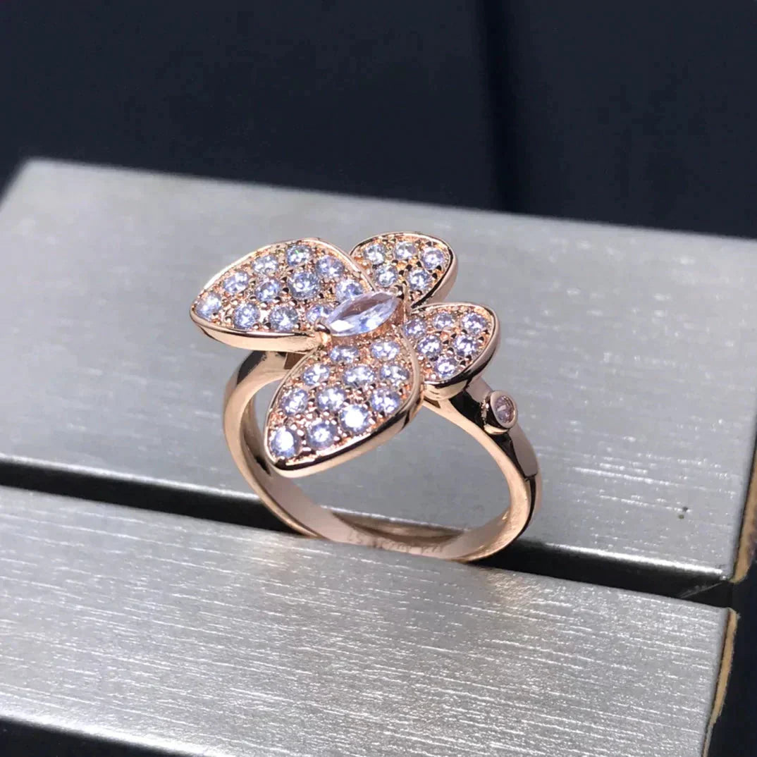 [Topon]BUTTERFLY PINK GOLD DIAMOND RING