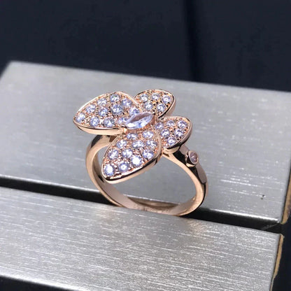 [Topon Jewelry]BUTTERFLY PINK GOLD DIAMOND RING