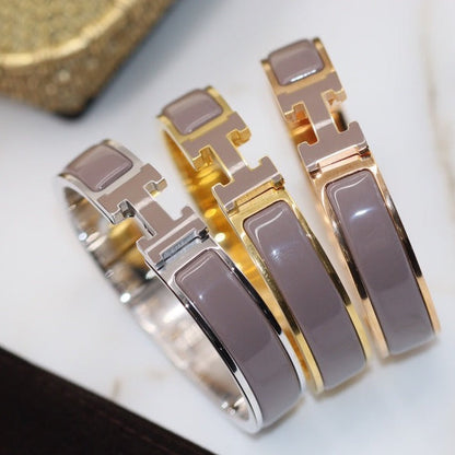 [Topon Jewelry]H BRACELET 12MM BROWN