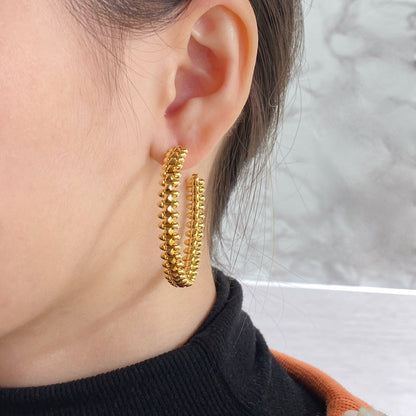 [Topon Jewelry]CLASH LARGE HOOP EARRINGS