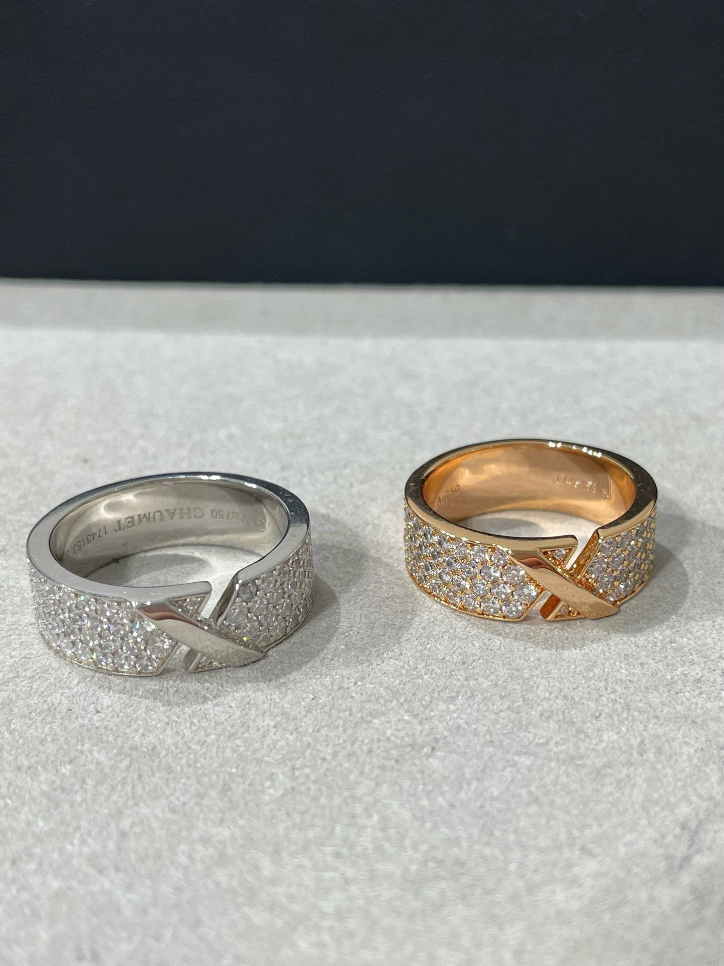 [Topon Jewelry]LIENS EVIDENCE PINK GOLD DIAMOND PAVED RING