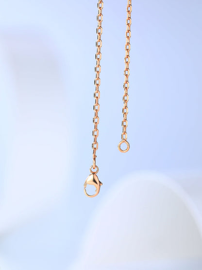 [Topon Jewelry]H CAGE PINK GOLD NECKLACE