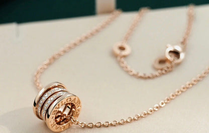 [Topon Jewelry]ZERO 1 PINK GOLD DIAMOND NECKLACE