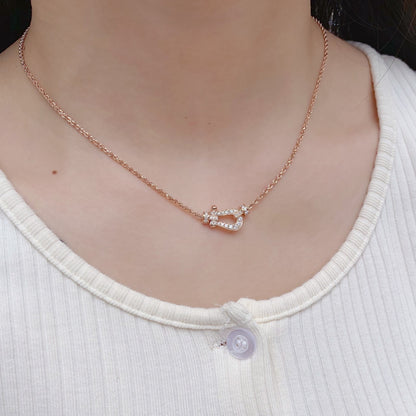 [Topon Jewelry]FORCE 10 PINK GOLD DIAMOND NECKLACE