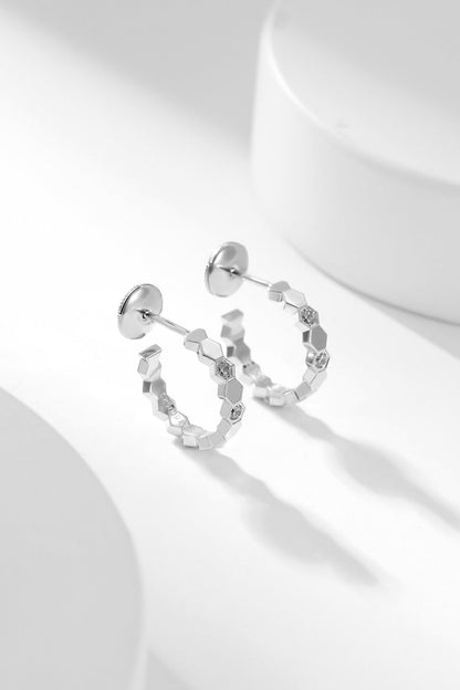 [Topon Jewelry]BEE LOVE DIAMOND HOOP EARRINGS