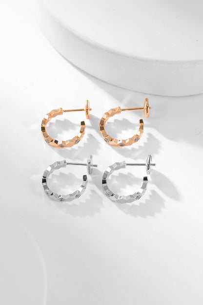 [Topon Jewelry]BEE LOVE DIAMOND HOOP EARRINGS