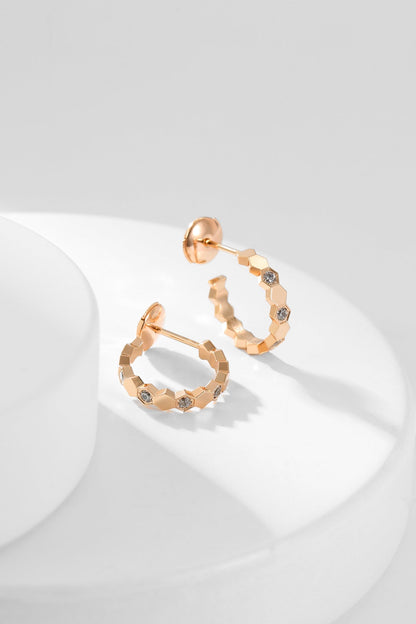 [Topon Jewelry]BEE LOVE DIAMOND HOOP EARRINGS