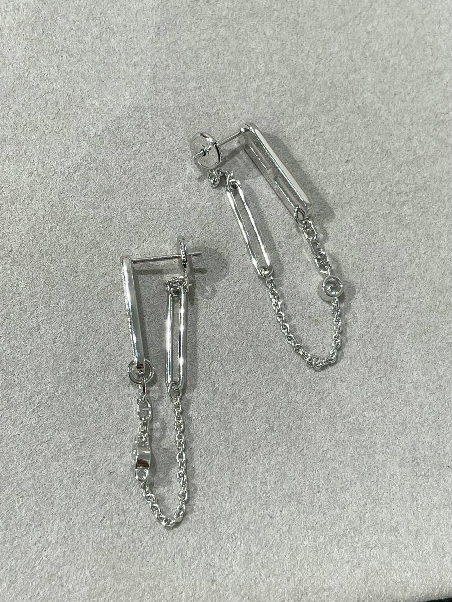 [Topon Jewelry]CHAINE CHAOS DIAMOND DROP EARRINGS