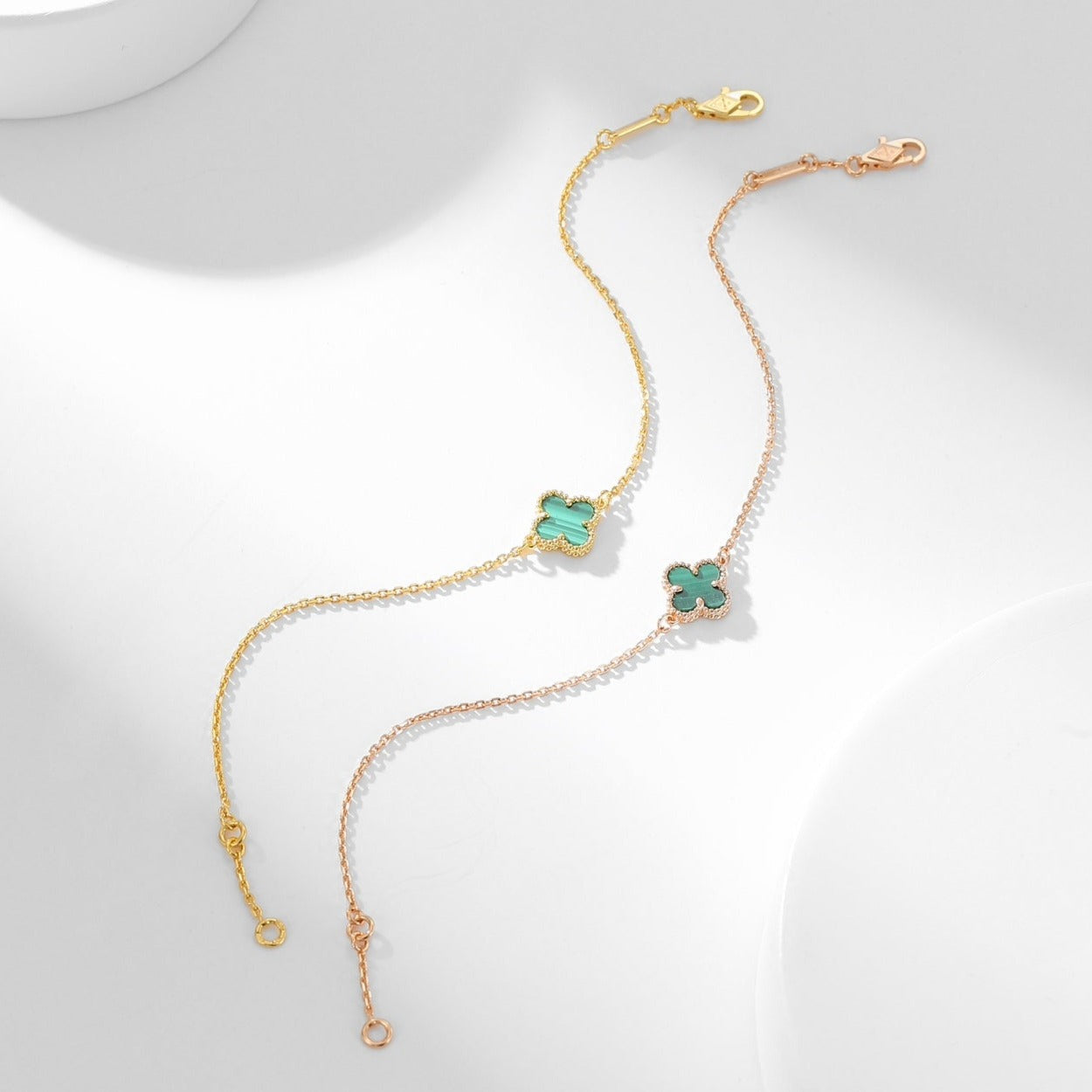 [Topon]CLOVER BRACELET MALACHITE 1 MOTIF