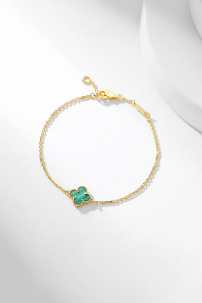 [Topon Jewelry]CLOVER BRACELET MALACHITE 1 MOTIF