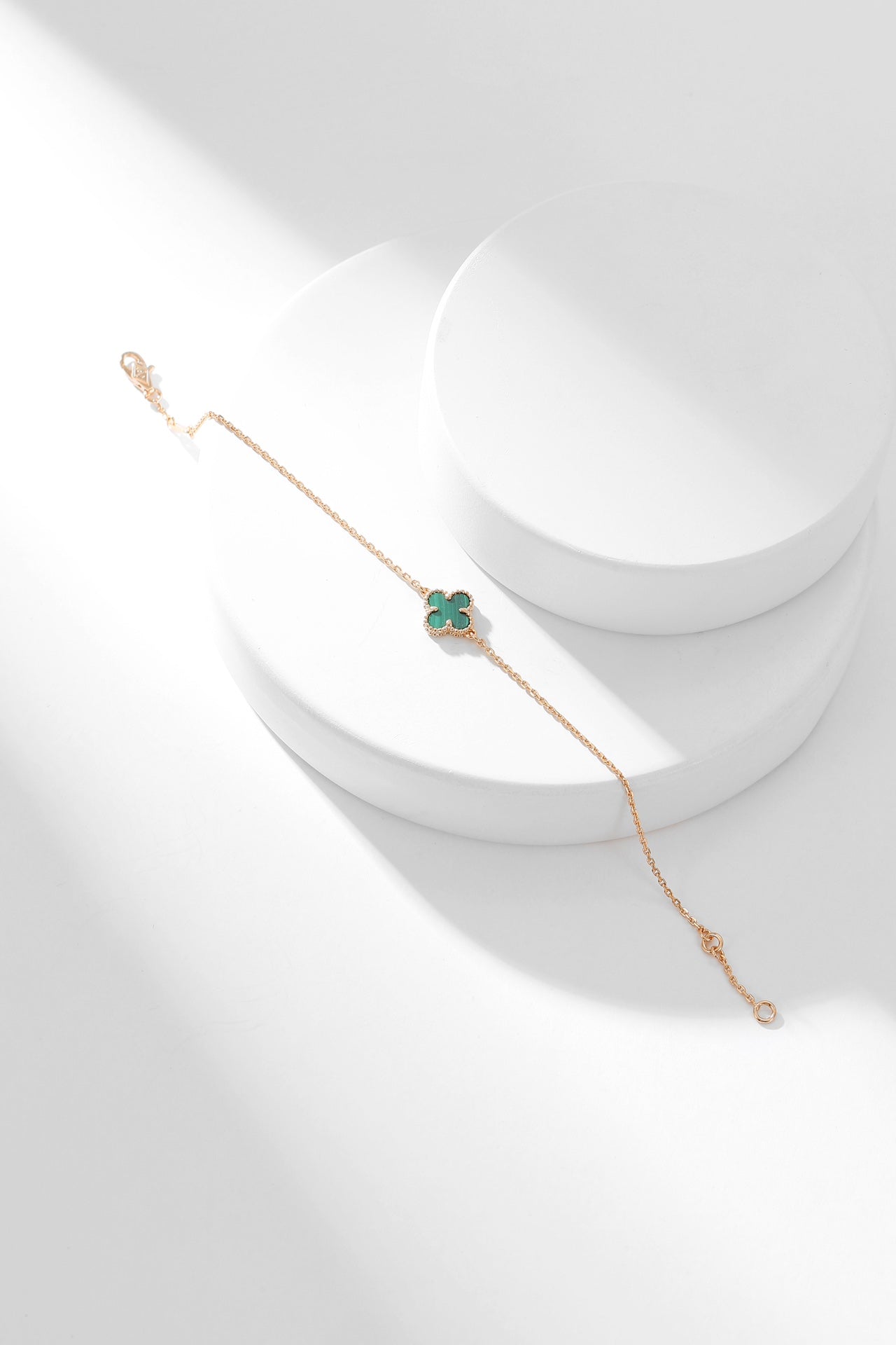 [Topon Jewelry]CLOVER BRACELET MALACHITE 1 MOTIF