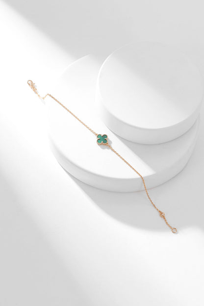 [Topon Jewelry]CLOVER BRACELET MALACHITE 1 MOTIF