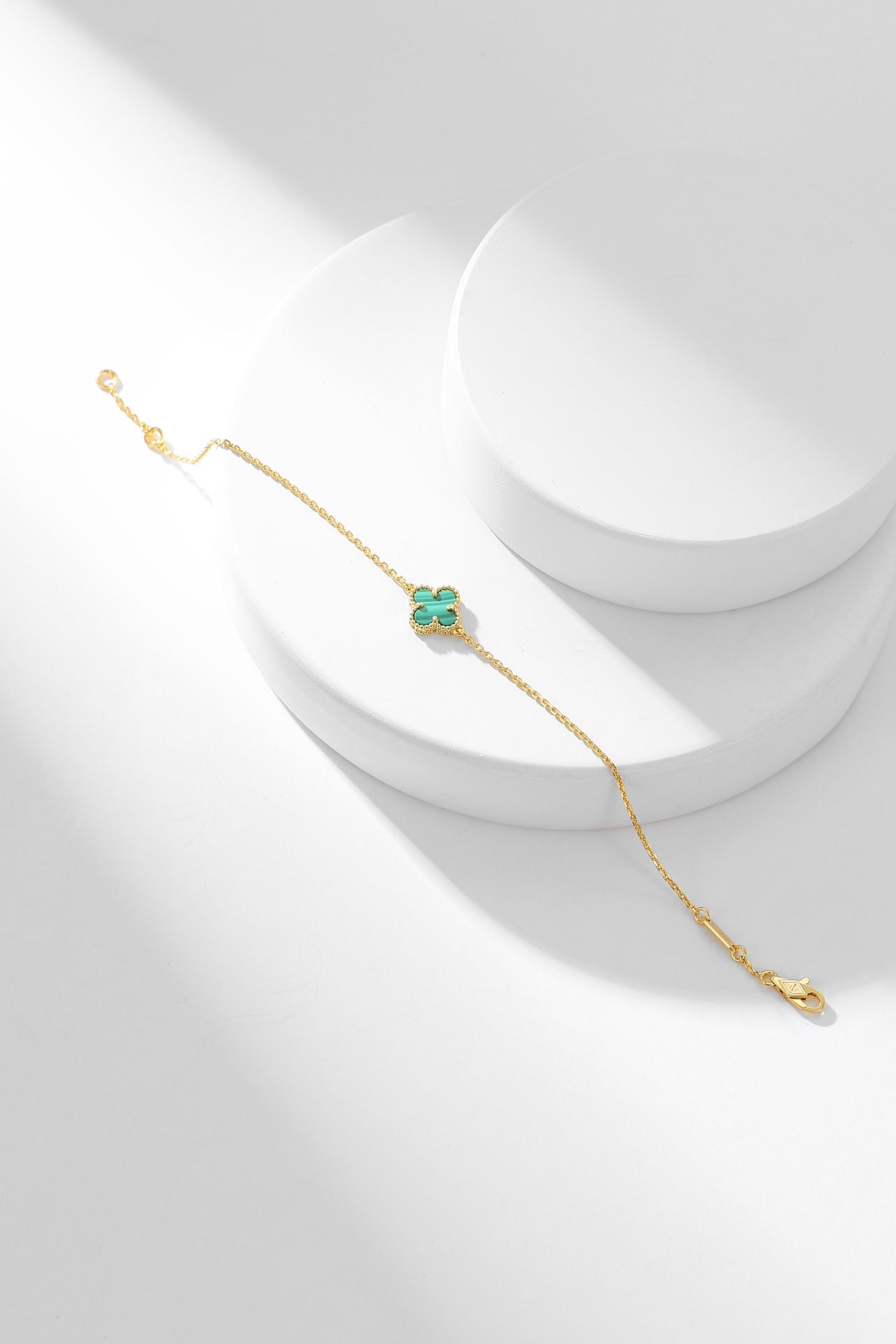 [Topon Jewelry]CLOVER BRACELET MALACHITE 1 MOTIF