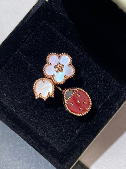 [Topon Jewelry]LUCKY 3 MOTIF ROSE GOLD RING