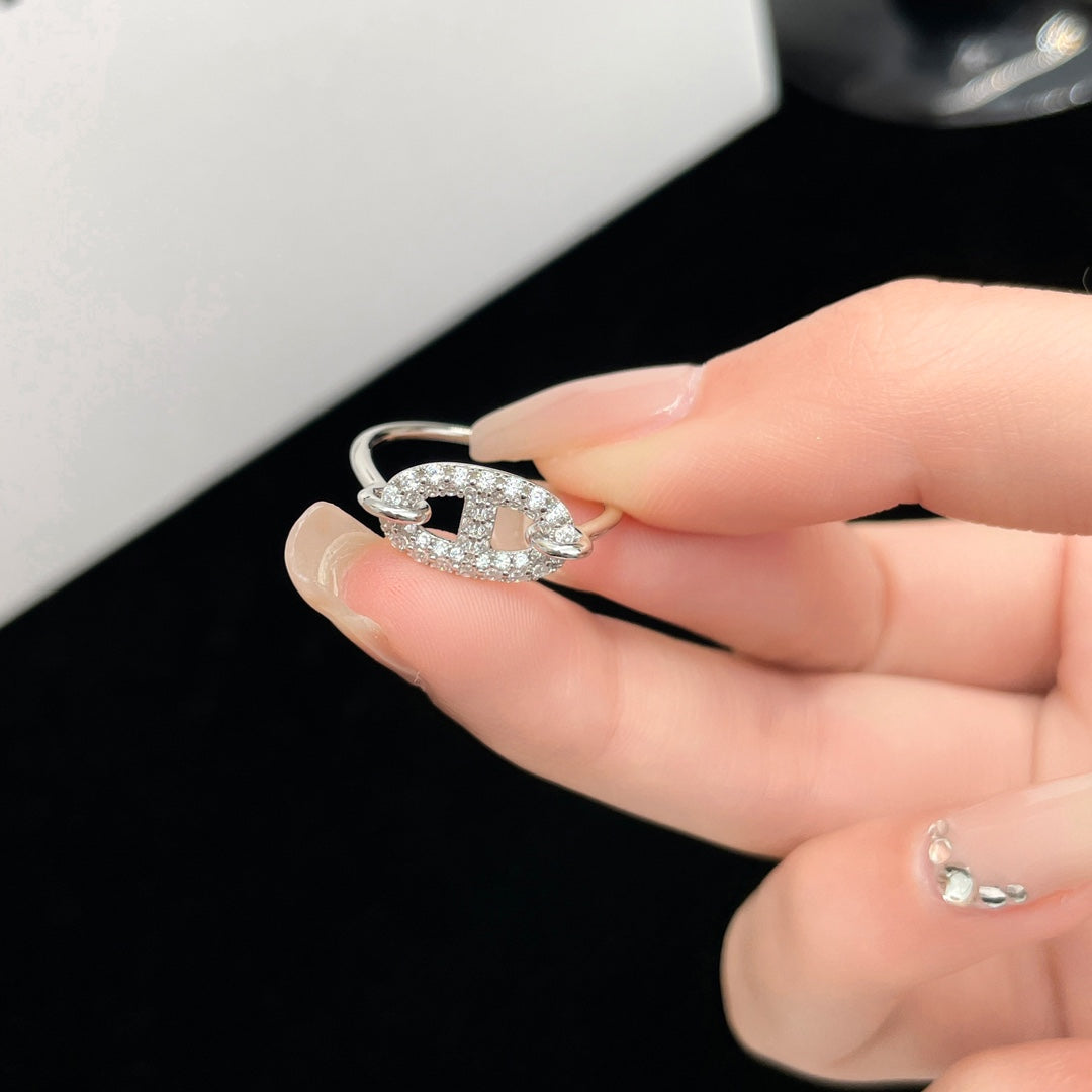 [Topon Jewelry]RONDE SMALL SILVER DIAMOND RING