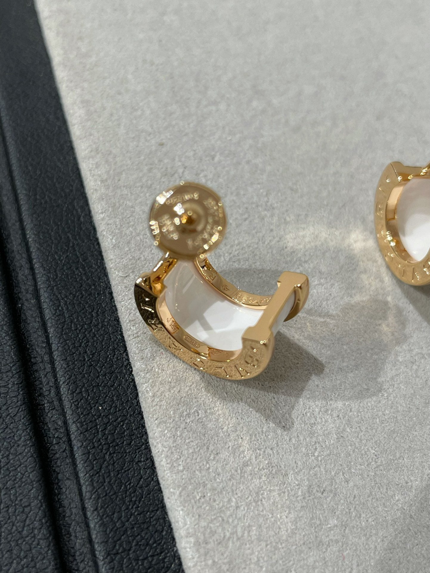 [Topon Jewelry]ZERO 1 PINK GOLD CERAMIC EARRINGS