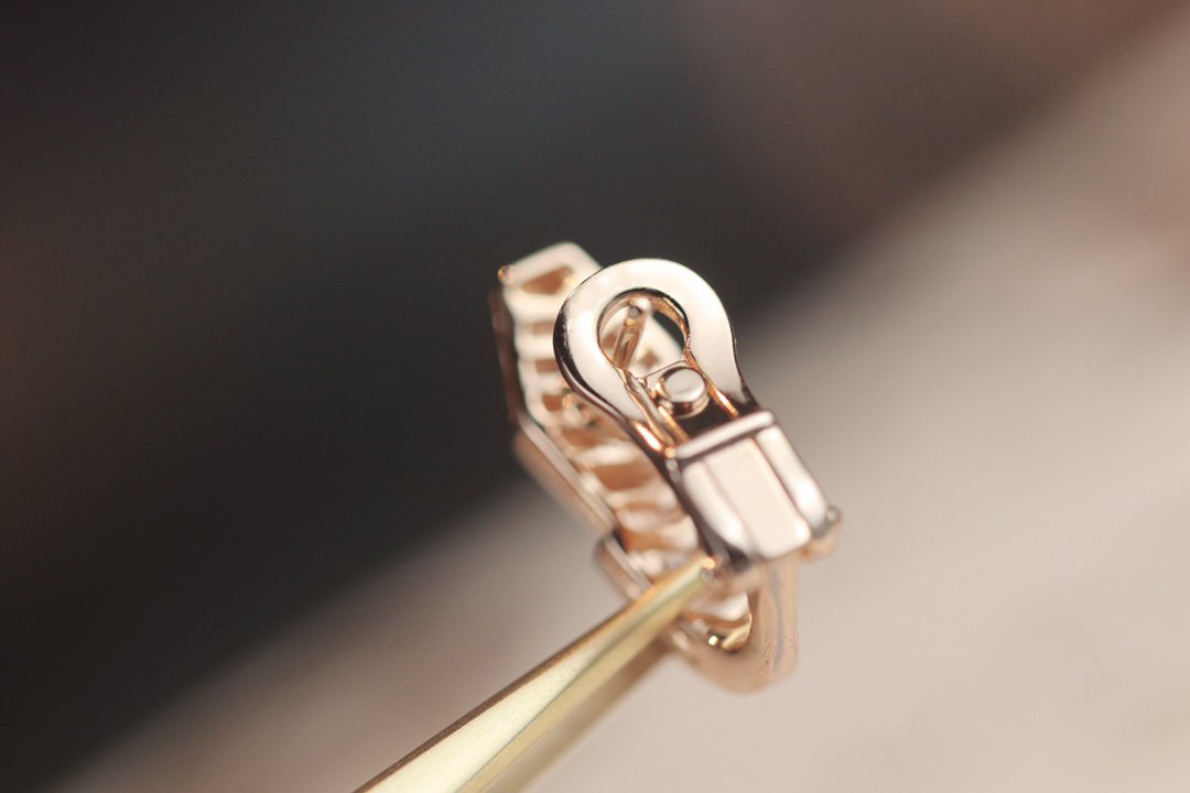 [Topon Jewelry]SERPENT PINK GOLD DIAMOND EARRINGS