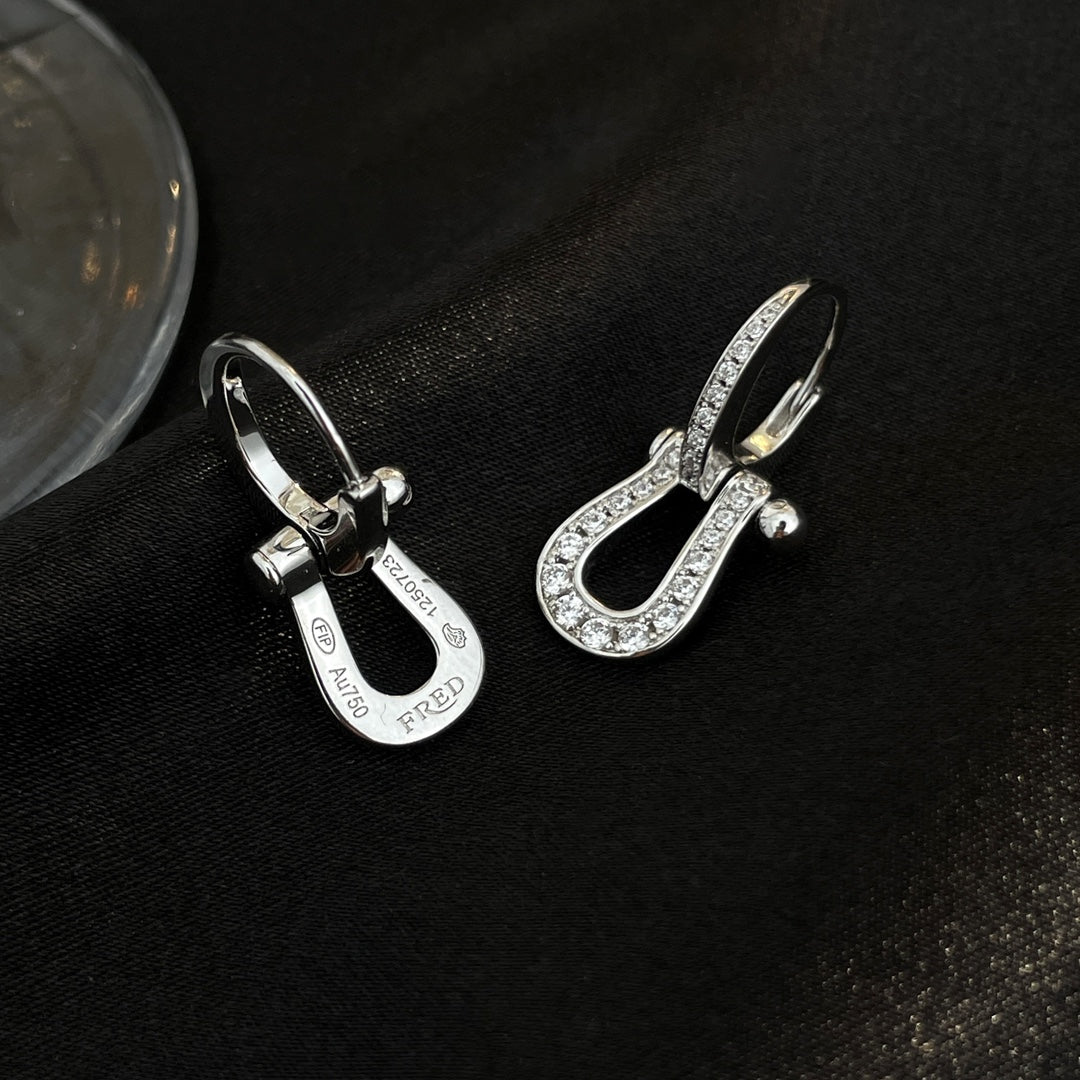 [Topon Jewelry]FORCE 10 FULL DIAMOND DROP EARRINGS MEDIUM MODEL