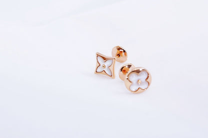 [Topon Jewelry]STAR AND SUN PINK GOLD MOP STUD EARRINGS