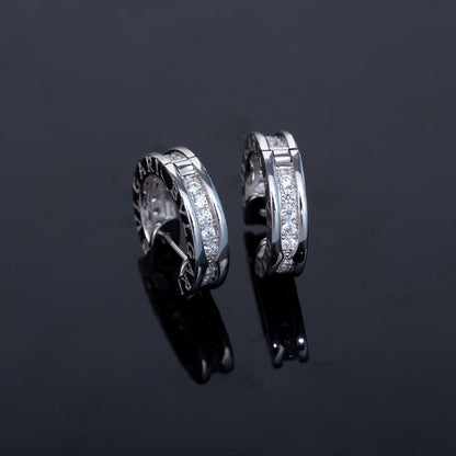 [Topon Jewelry]ZERO 1 MINI SILVER DIAMOND EARRINGS