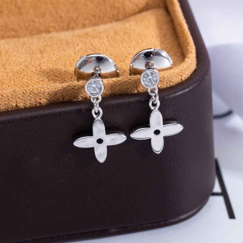 [Topon Jewelry]VIDYLLE SILVER DIAMOND MINI DROP EARRINGS