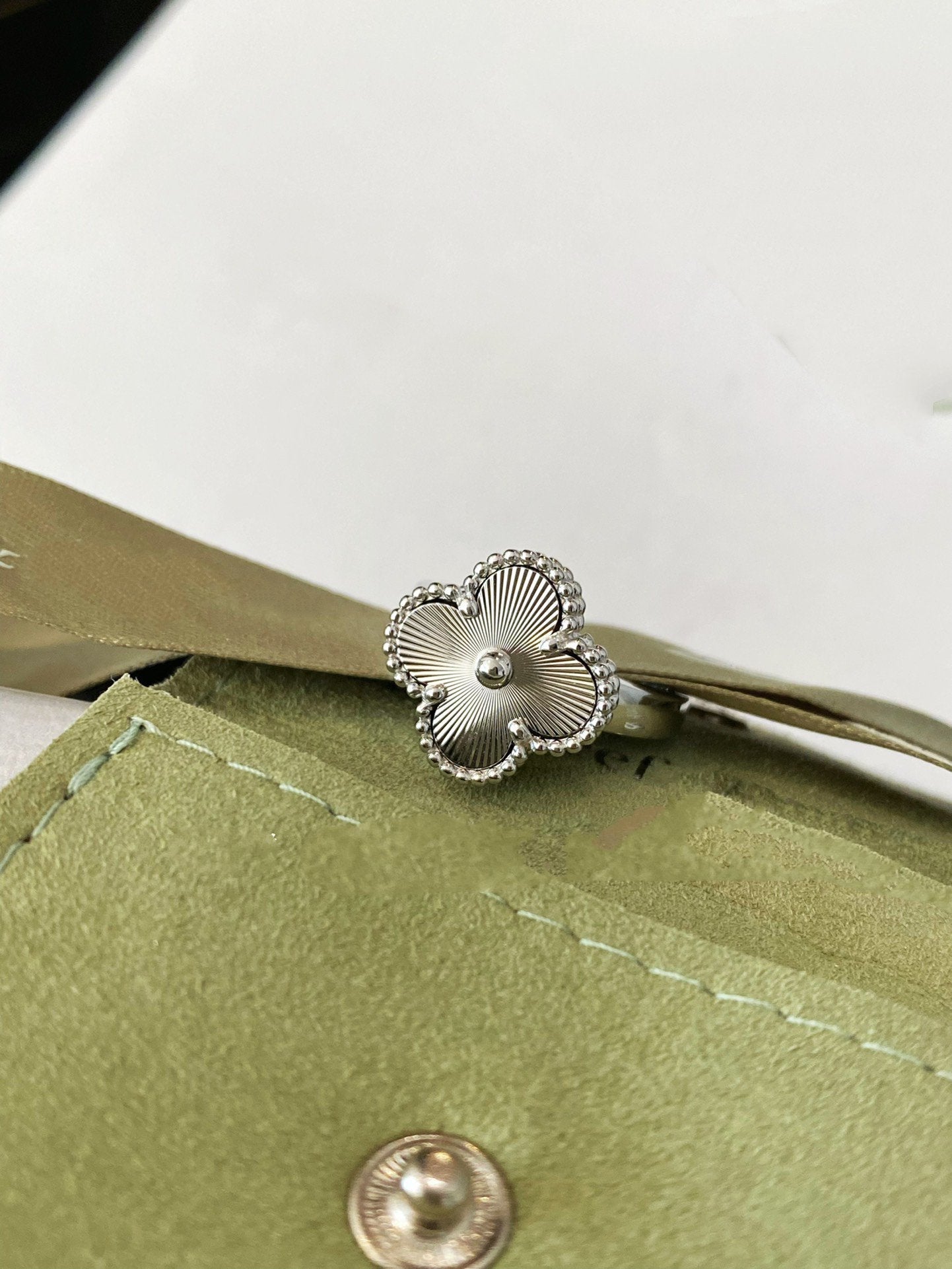 [Topon Jewelry]CLOVER SILVER RING