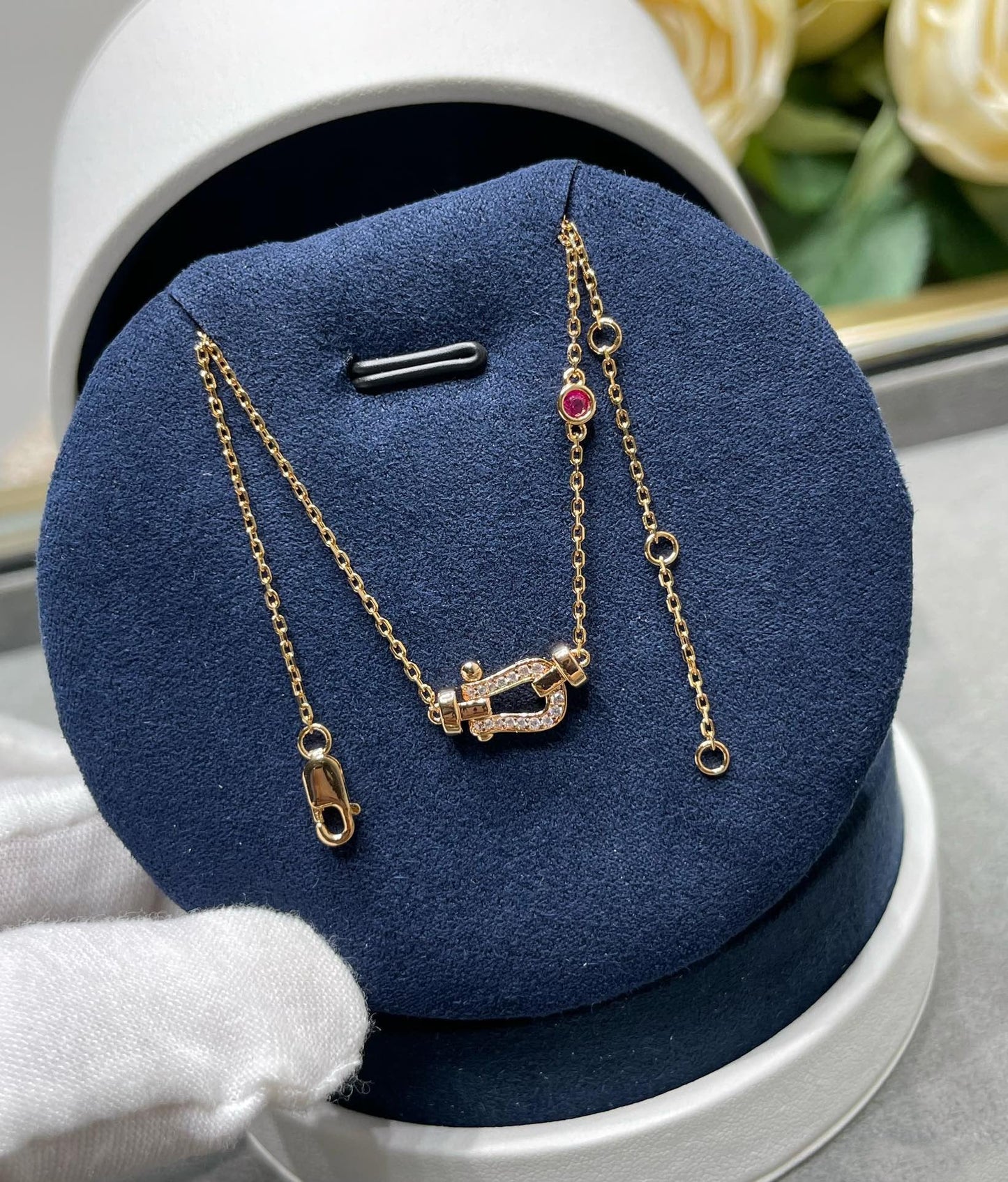 [Topon Jewelry]FORCE 10 DIAMOND PINK GOLD NECKLACE