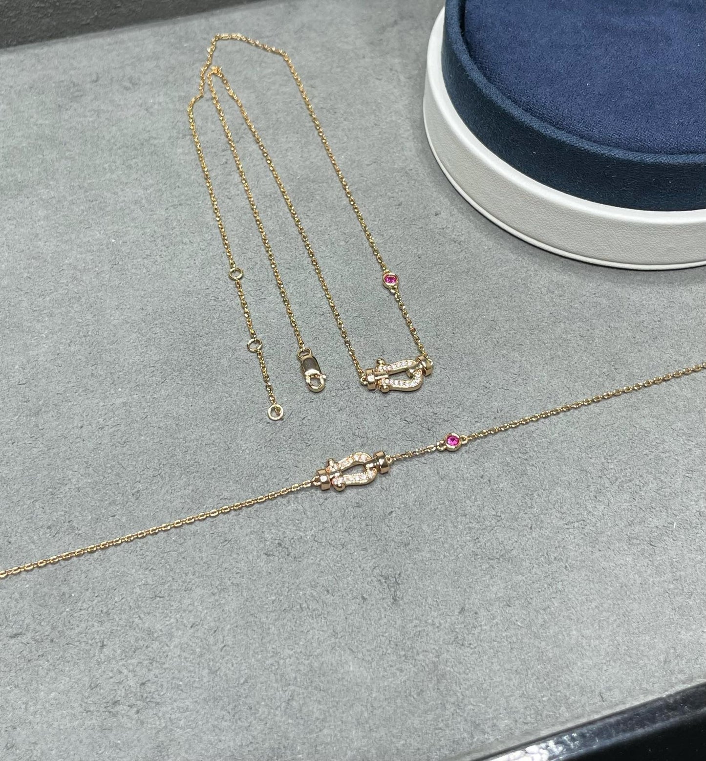 [Topon Jewelry]FORCE 10 DIAMOND PINK GOLD NECKLACE