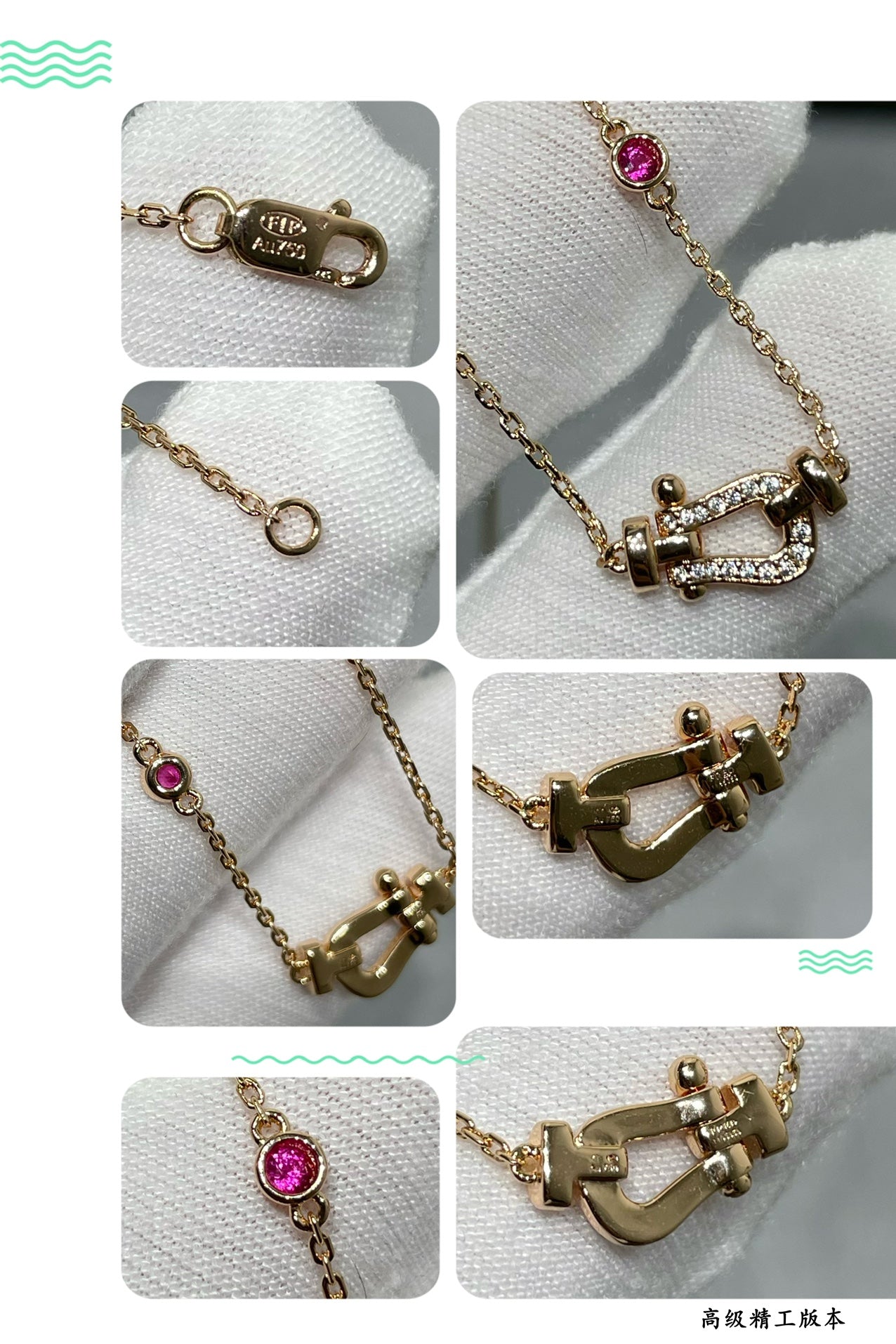 [Topon Jewelry]FORCE 10 DIAMOND PINK GOLD NECKLACE