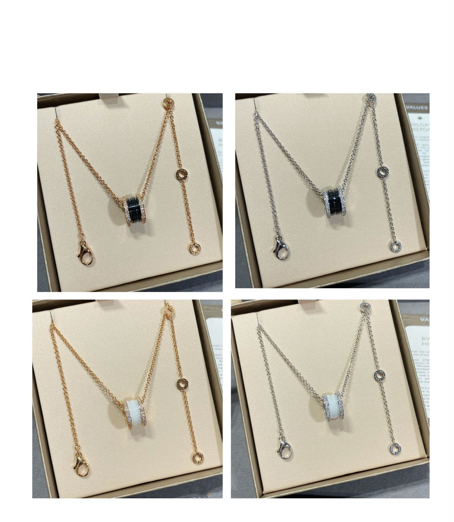 [Topon Jewelry]ZERO 1 DIAMOND CERAMIC NECKLACE