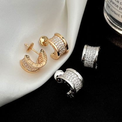 [Topon Jewelry]ZERO 1 DIAMOND PAVED EARRINGS