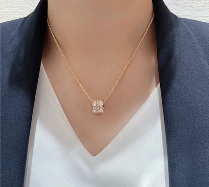 [Topon Jewelry]BEE LOVE DIAMOND PAVED 3 ROW NECKLACE