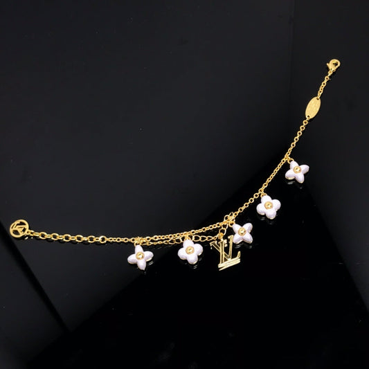 [Topon Jewelry]LOGO 6 MOTIF STAR AND SUN GOLD BRACELET