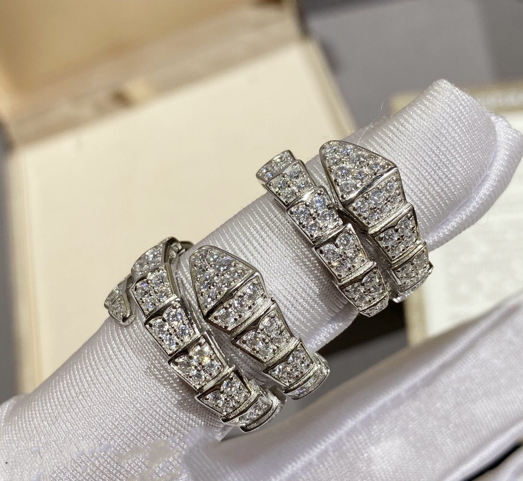 [Topon Jewelry]SERPENTI RING SILVER DIAMOND PAVED