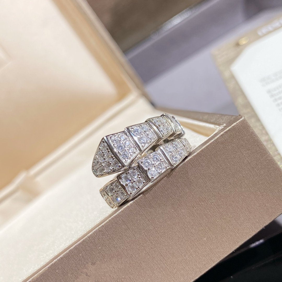 [Topon Jewelry]SERPENTI RING SILVER DIAMOND PAVED