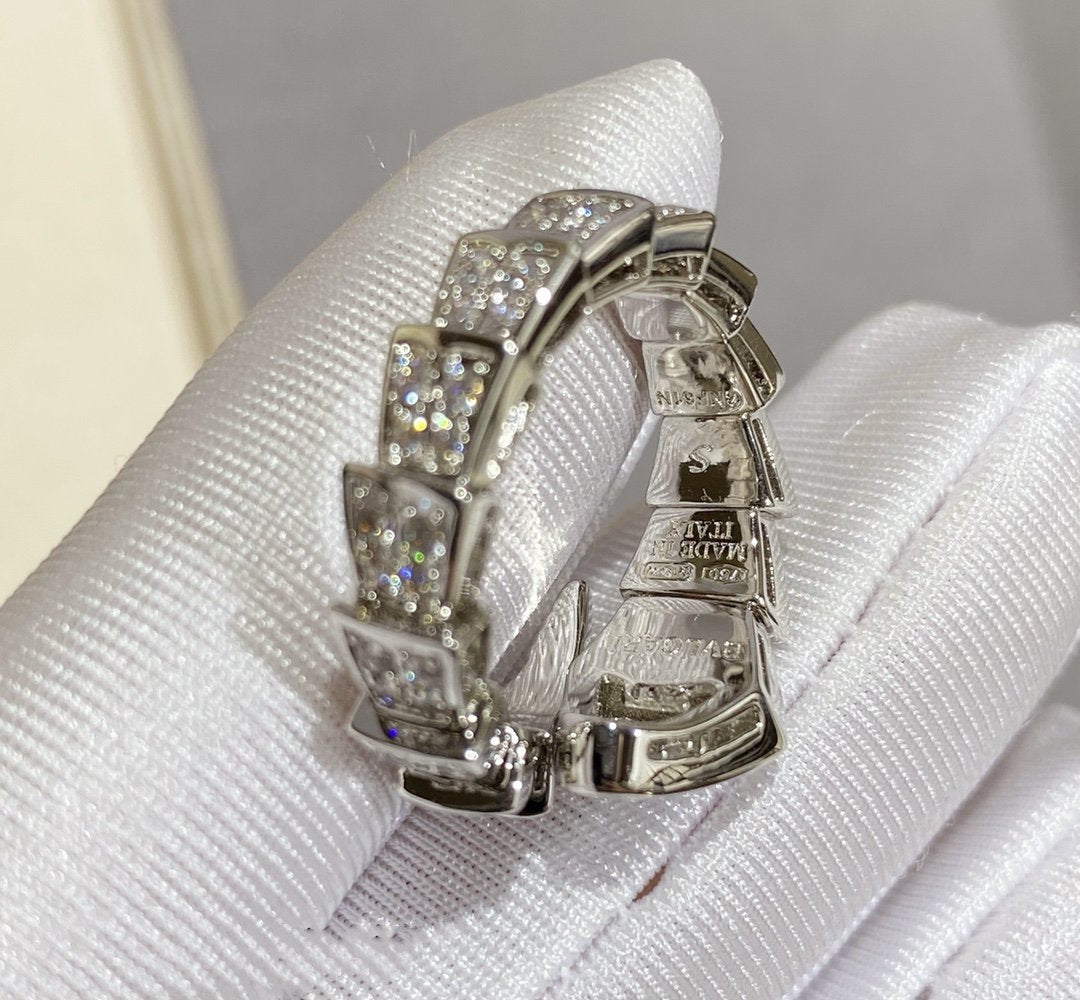 [Topon Jewelry]SERPENTI LARGE RING SILVER DIAMOND PAVED