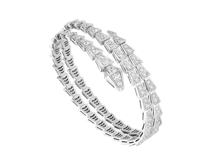 [Topon Jewelry]SERPENTI BRACELET SILVER DIAMOND DOUBLE ROW