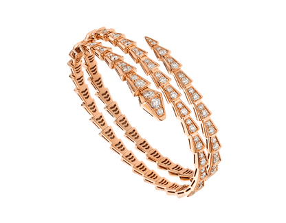 [Topon Jewelry]SERPENTI BRACELET PINK GOLD DIAMOND DOUBLE ROW