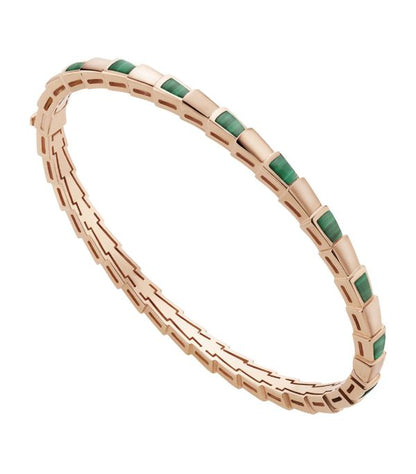 [Topon Jewelry]SERPENTI BRACELET PINK GOLD MALACHITE