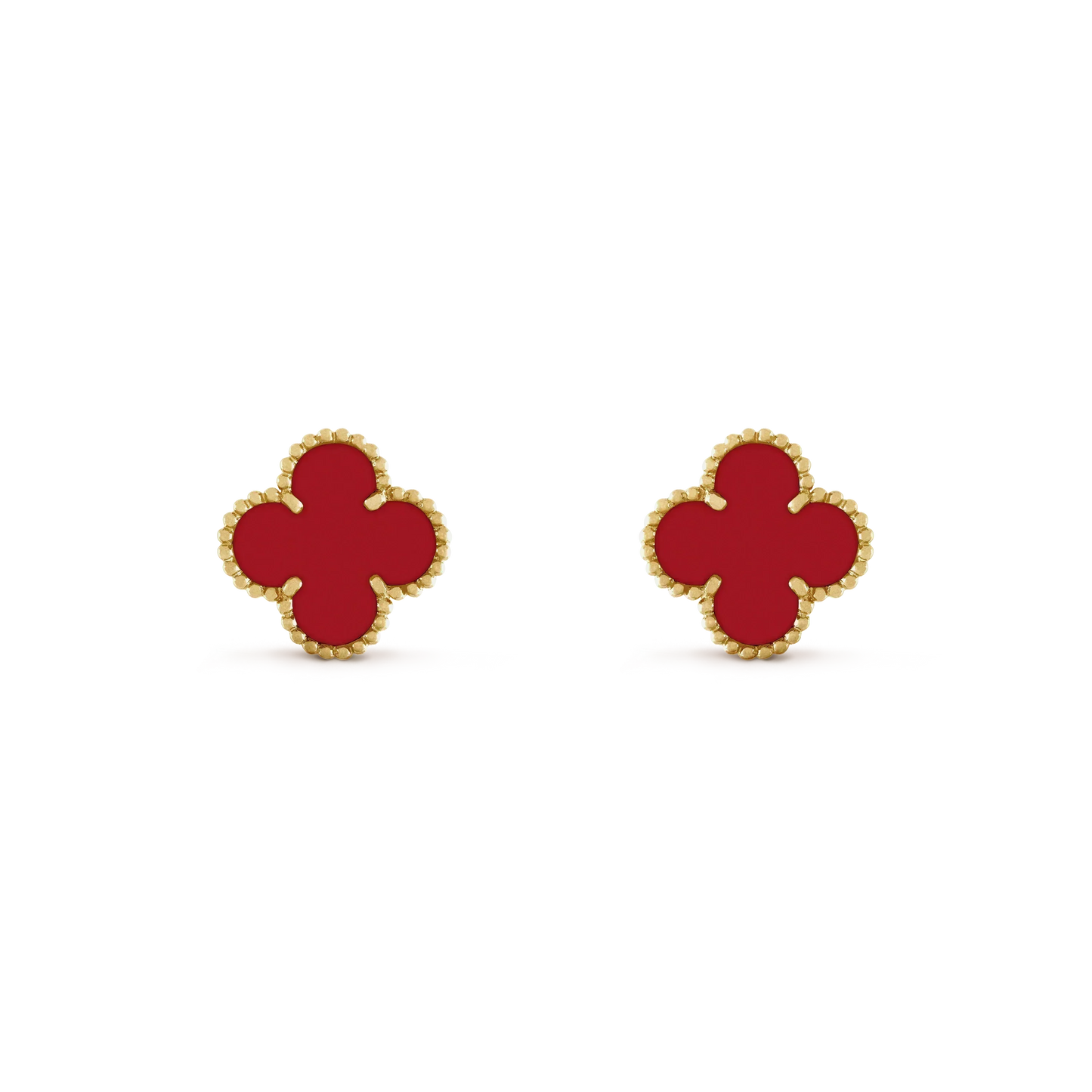 [Topon]CLOVER MINI 9.5MM CARNELIAN EARRINGS